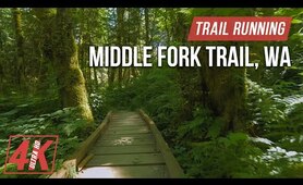 Trail Running along Middle Fork Trail - 4K Virtual Forest Run for Treadmill Workout (Nature Sounds)